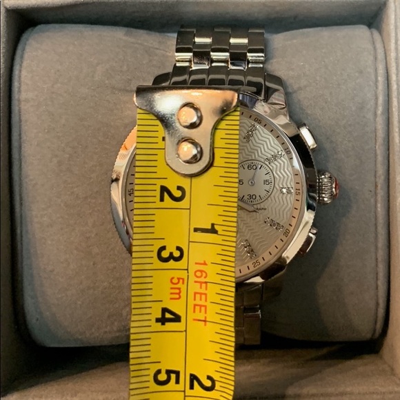 Michele Silver Uptown Diamond Dial Watch - Picture 10 of 16